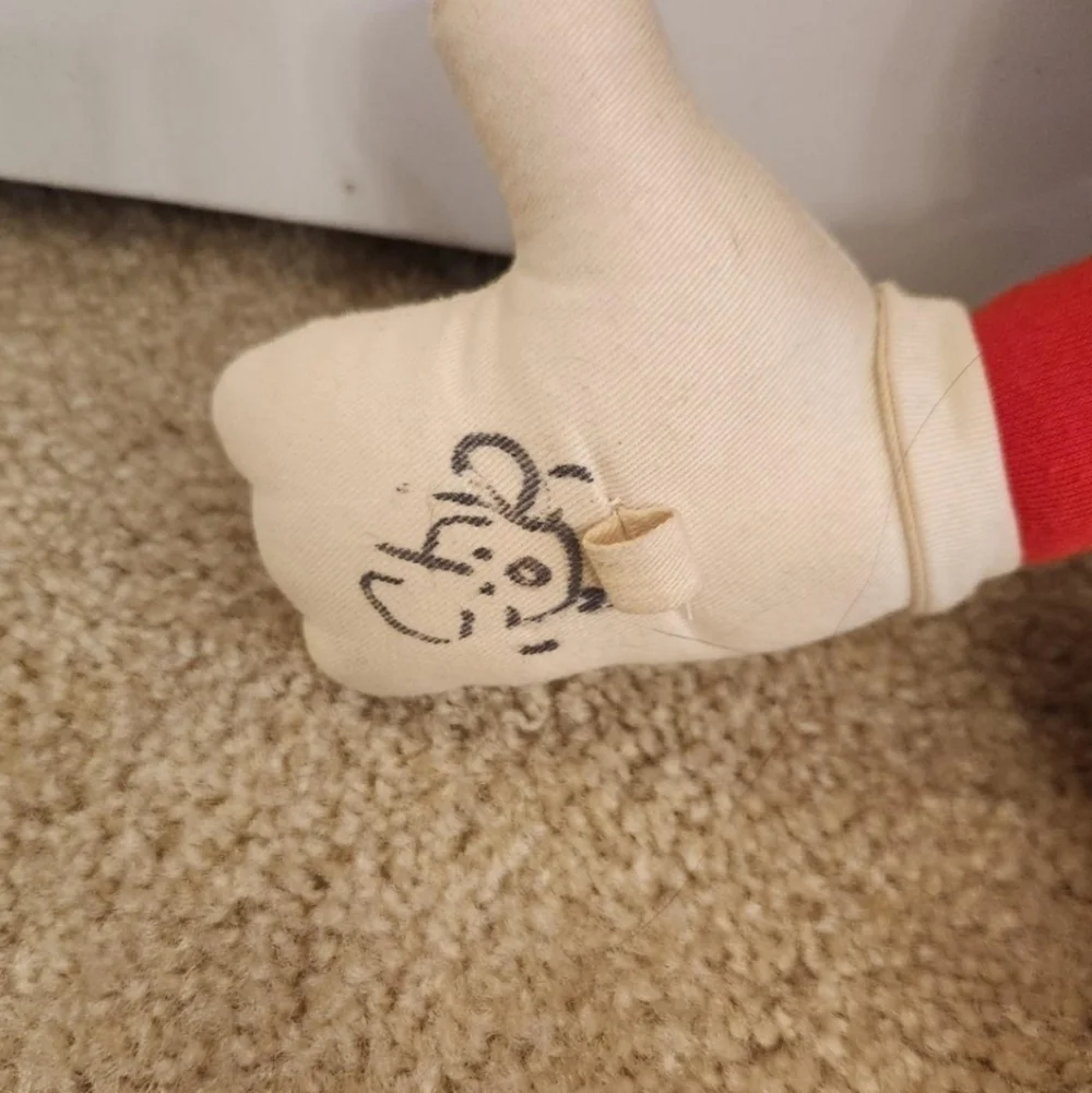 Vintage‎ Mickey Mouse Plush Signed By Characters #BB
